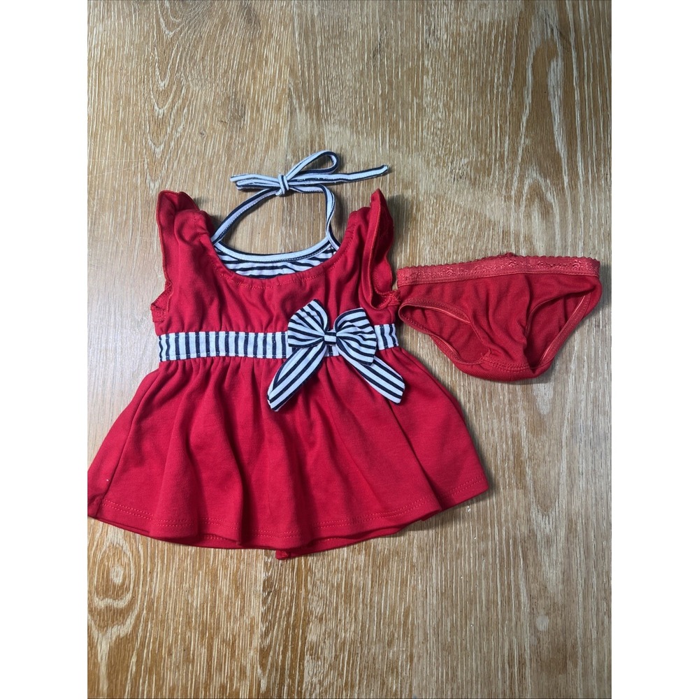 Build-A-Bear Workshop Dress Red White Blue Striped‎ USA America Clothes